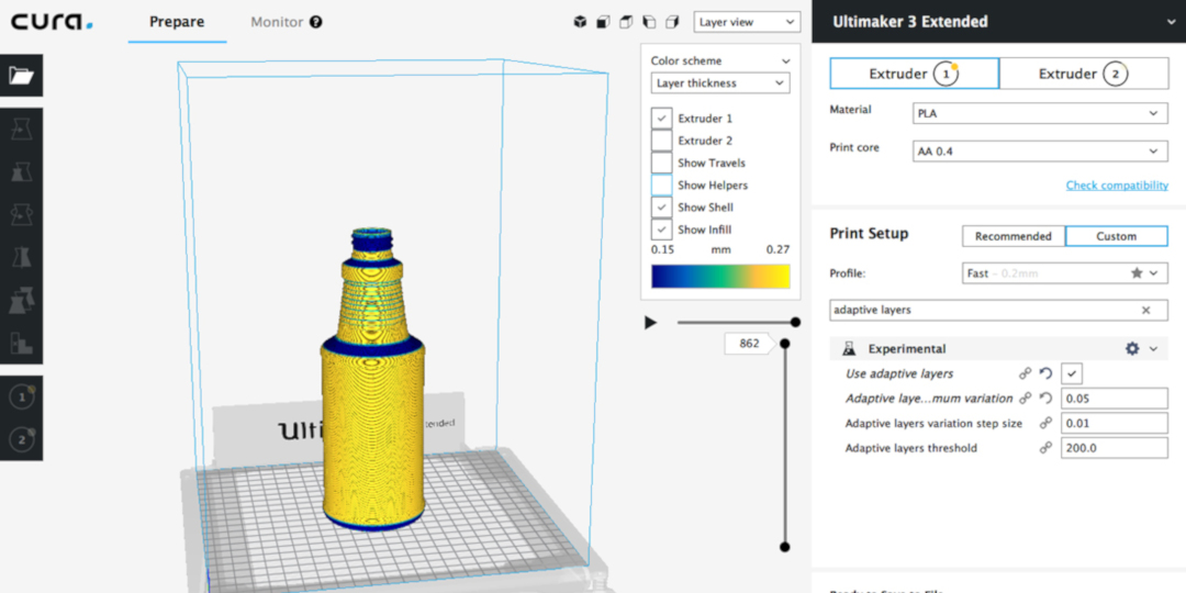 adaptive layers enabled