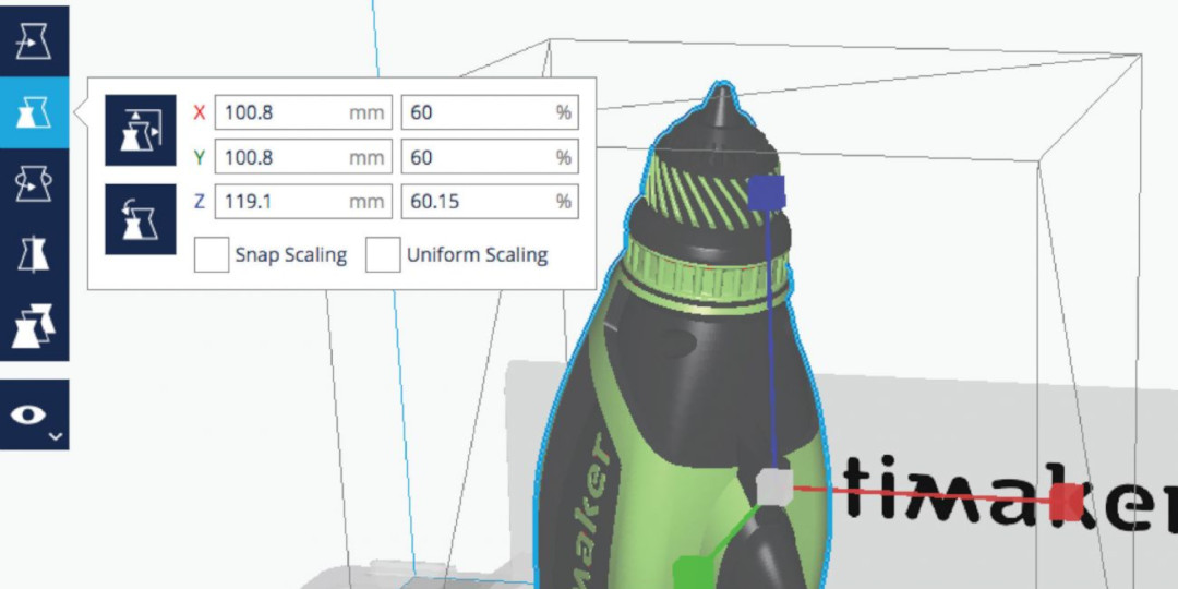 Scale your 3D model in Cura